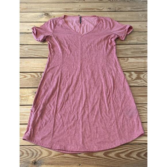 Kuhl T Shirt Dress Size Small Women’s Pink V Neck - Picture 1 of 8
